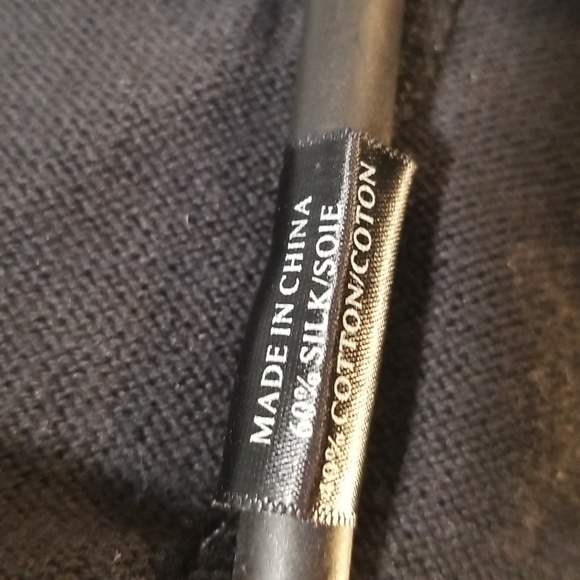 Mens 60% silk 40% cotton black sweater size small - Picture 10 of 11